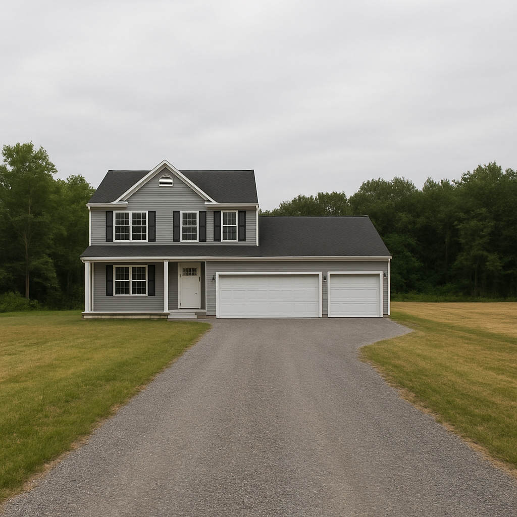 Newer two-story home on a large lot at the edge of woods and open field in Kronenwetter